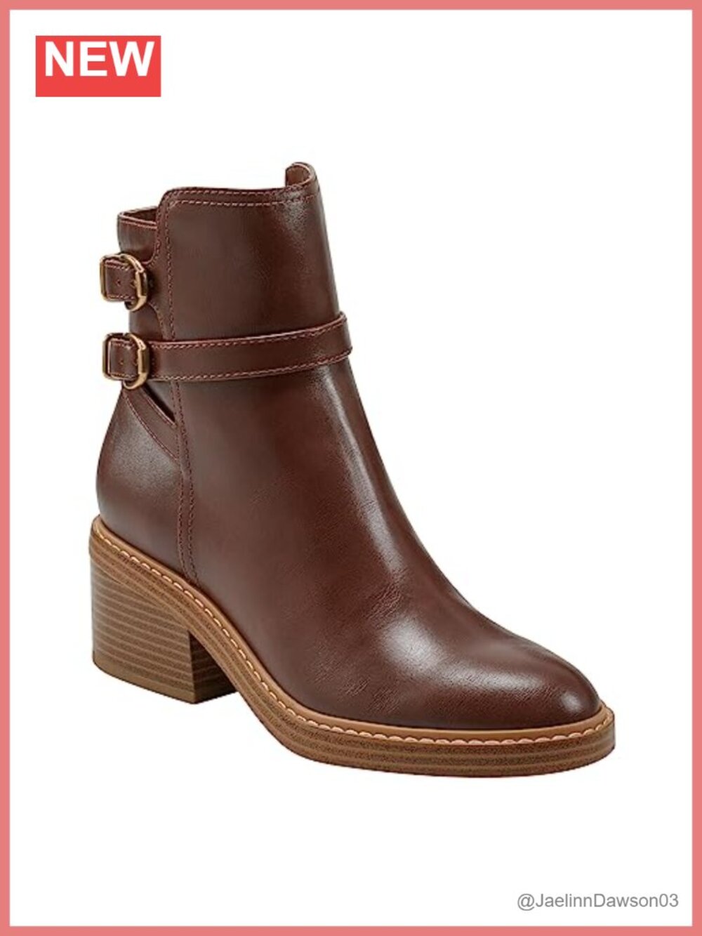 Marc Fisher Marieta Women's Ankle Bootie Block Heel Almond Toe Zip